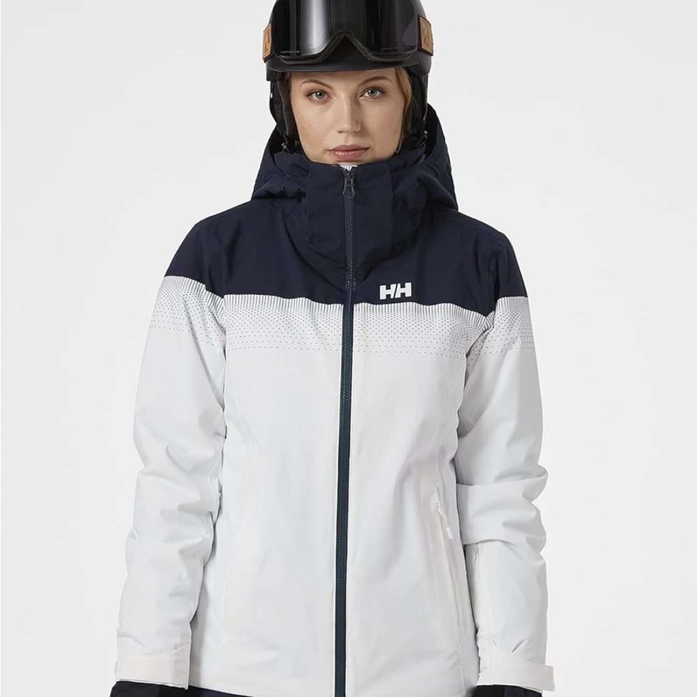 Helly Hansen Women's Snow Jacket - Dark Blue and White